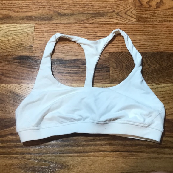 plain white sports bra